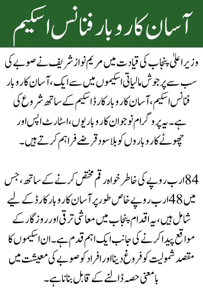 Punjab Asaan Karobar Card