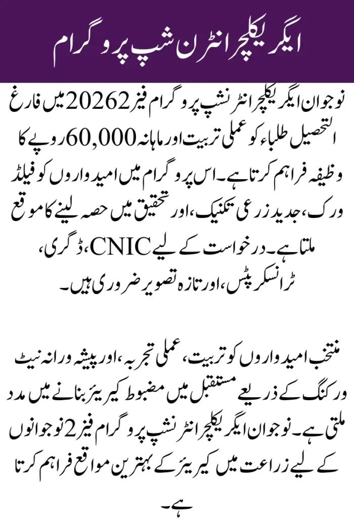 Naujawan Agriculture Internship Program Phase 2